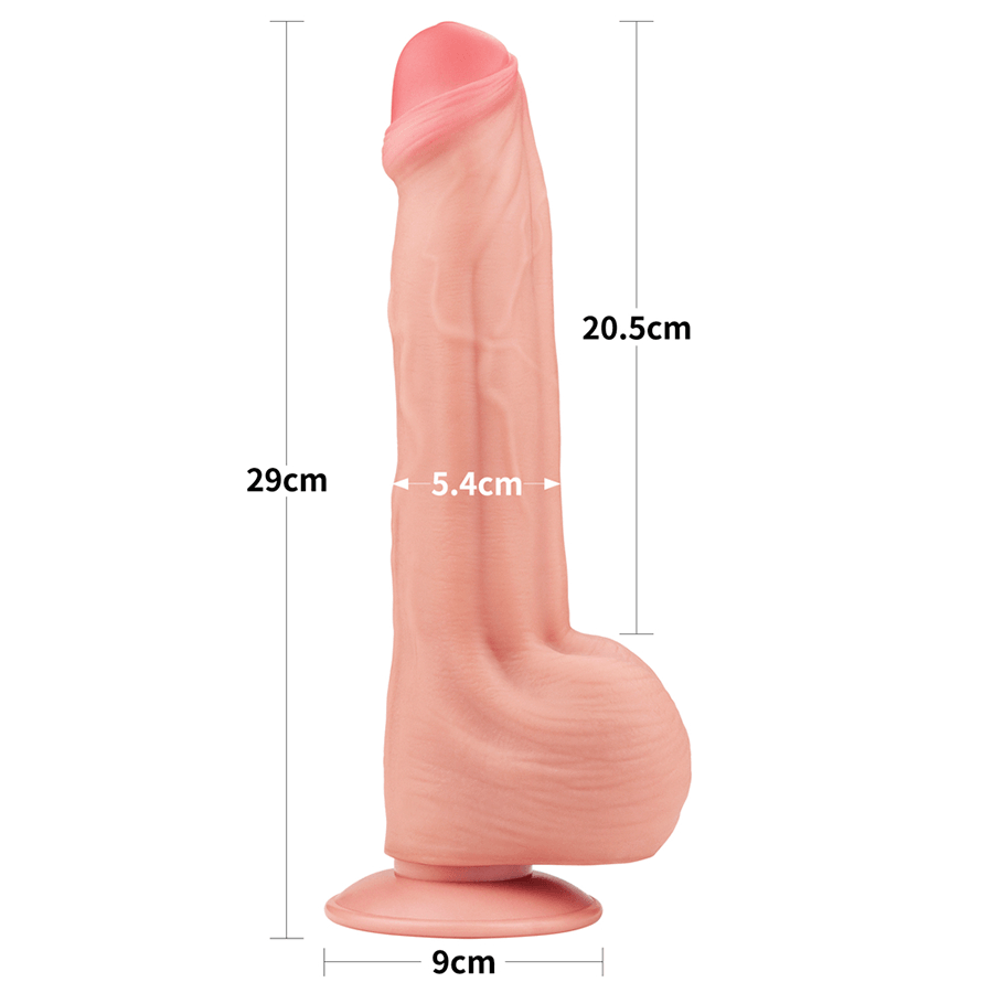 11.5'' King Sized Sliding Skin Dual Layer Dong Flesh - Sen Fantasy