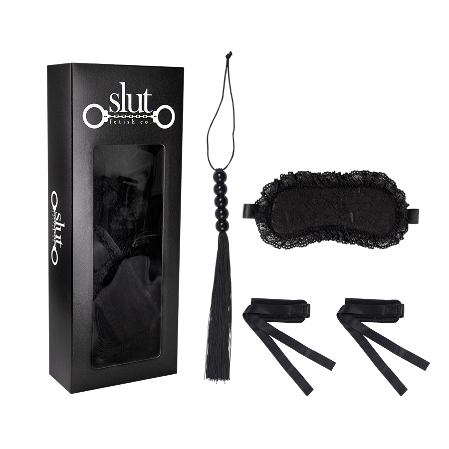 Bondage 3 Piezas Black Polyester - Sen Fantasy