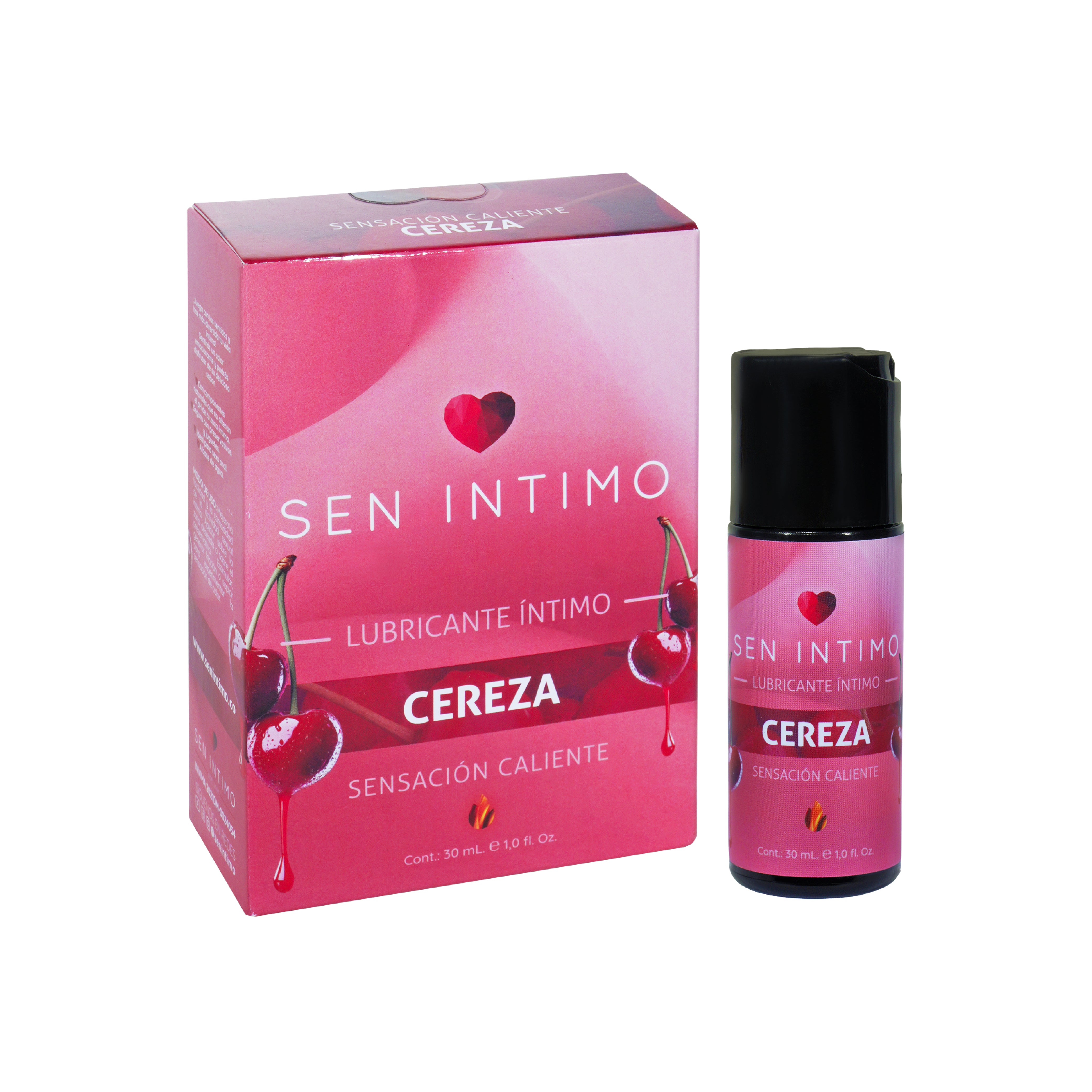 Lubricante Íntimo Caliente Cereza X 30 mL by Sen Íntimo