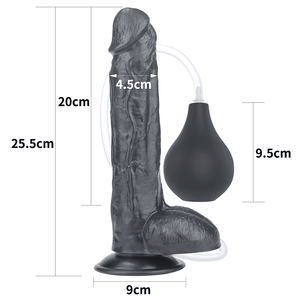 Dildo Squirt Extreme 10'' Black - Sen Fantasy