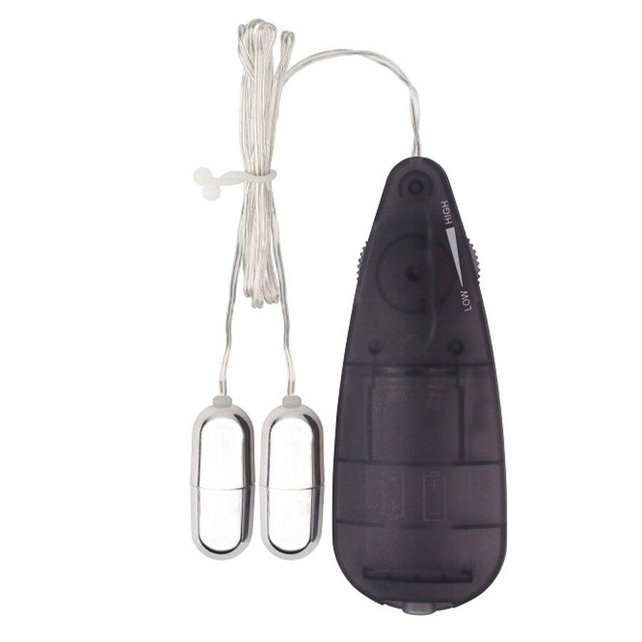 Double Play Bullets Vibrator Black / Silver - Sen Fantasy