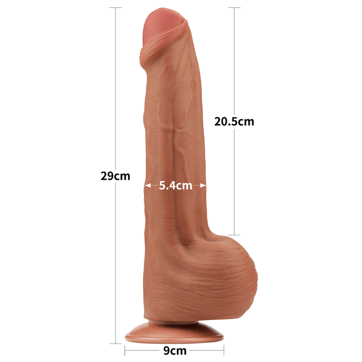 11.5'' King Sized Sliding Skin Dual Layer Dong Brown - Sen Fantasy