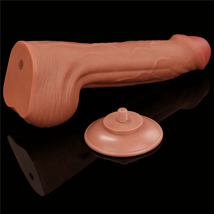 11.5'' King Sized Sliding Skin Dual Layer Dong Brown - Sen Fantasy
