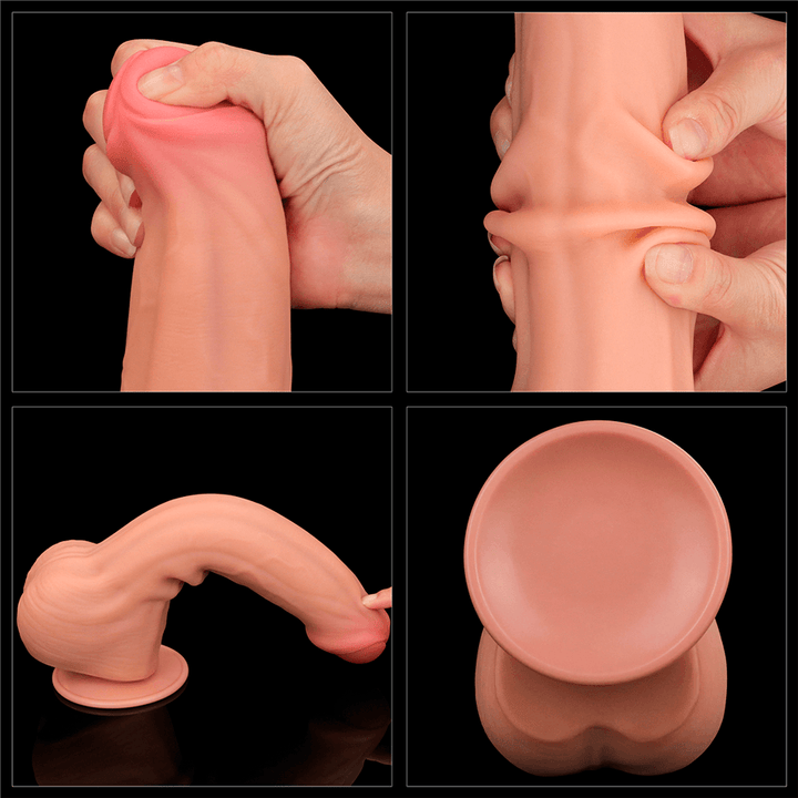 11.5'' King Sized Sliding Skin Dual Layer Dong Flesh - Sen Fantasy