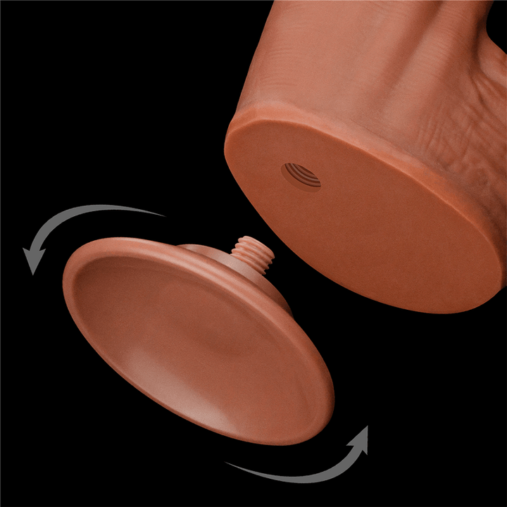 12'' King Sized Sliding Skin Dual Layer Dong Brown - Sen Fantasy