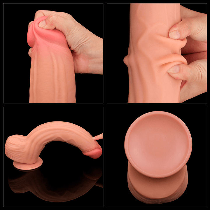 12'' King Sized Sliding Skin Dual Layer Dong - Sen Fantasy