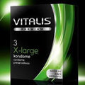 Condón Vitalis Extra Large x 3 Unidades