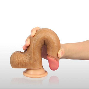 8'' Dual Layered Liquid Silicone Brown - Sen Fantasy