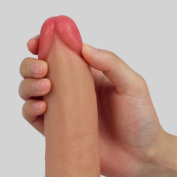 8'' Dual Layered Liquid Silicone Brown - Sen Fantasy