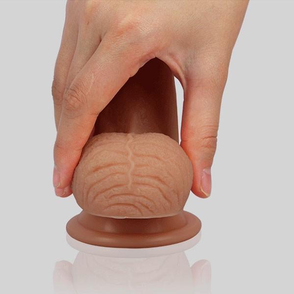 8'' Dual Layered Liquid Silicone Brown - Sen Fantasy