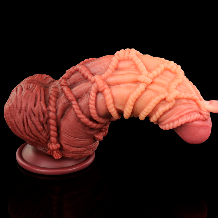 9.5'' Dual layered Platinum Silicone Cock with Rope - Sen Fantasy