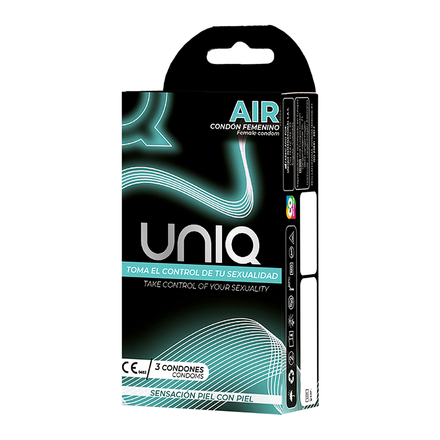 Air Female Condom Uniq Condón Femenino con Búrbuja de Aire x 3 Unidades - Sen Fantasy