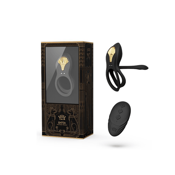 Anillo Vibrador de Lujo Bayek Obsidian Black Controlado por APP Global by ZALO - Sen Fantasy