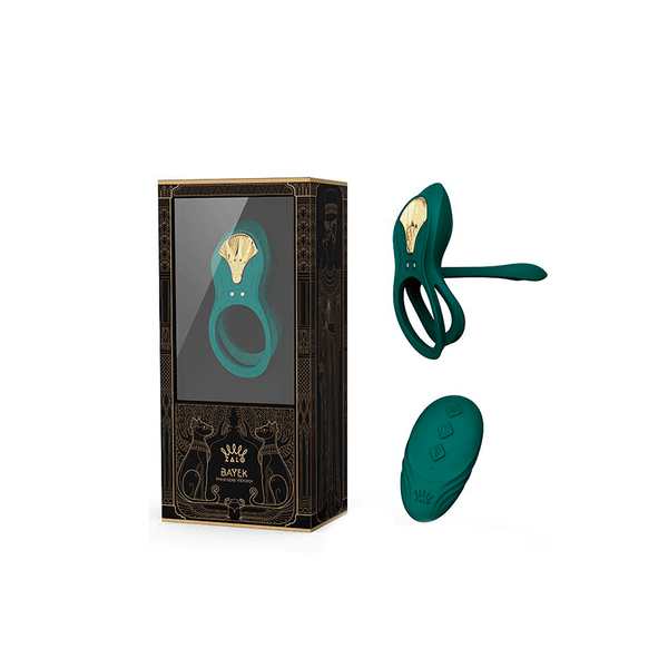 Anillo Vibrador de Lujo Bayek Turqoise Green Controlado por APP Global by ZALO - Sen Fantasy