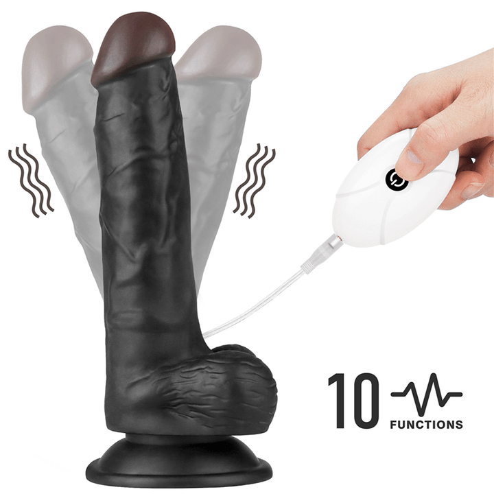 Arnés con Vibración Easy Strapon Set 7.5'' Black - Sen Fantasy