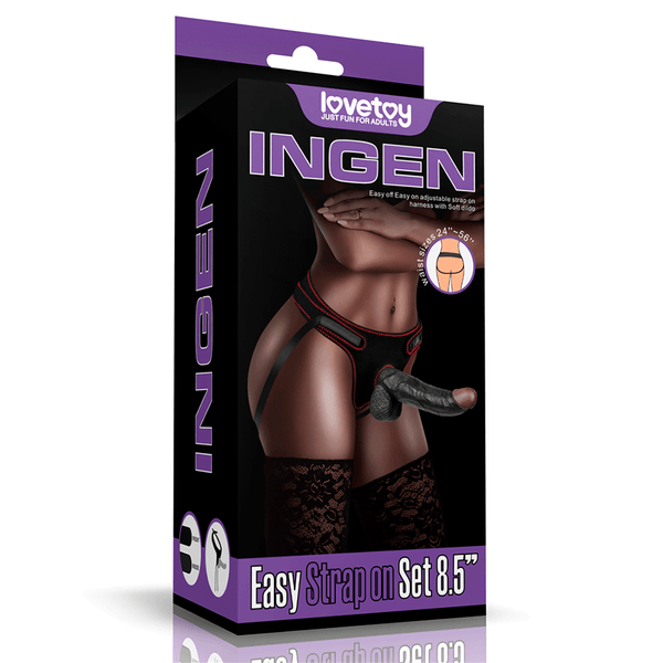 Arnés Imgen Easy Strapon Set 8.5'' Black - Sen Fantasy