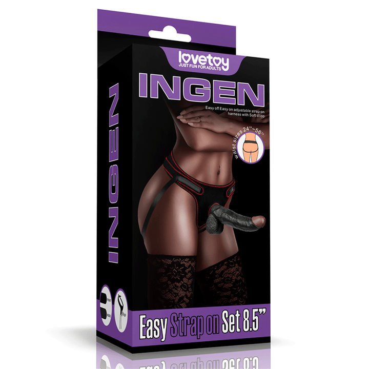 Arnés Imgen Easy Strapon Set 8.5'' Black - Sen Fantasy
