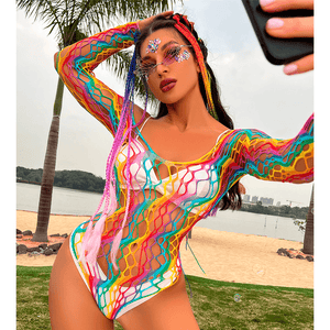 Body de Malla Beach Club Rainbow - Sen Fantasy