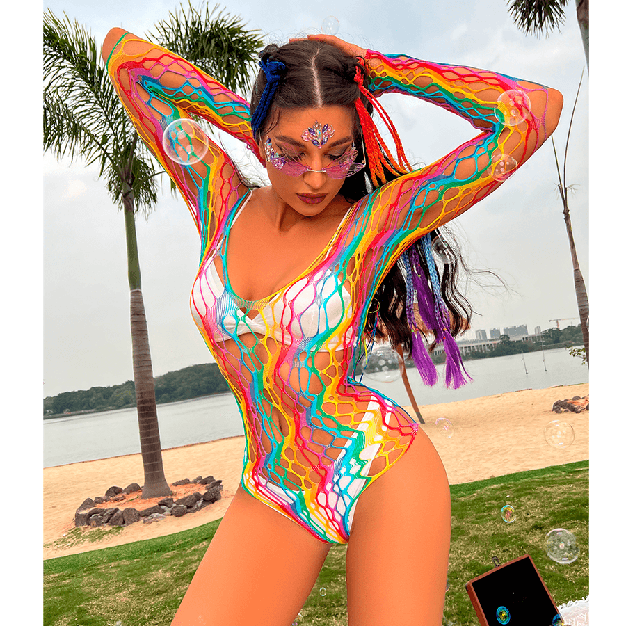 Body de Malla Beach Club Rainbow - Sen Fantasy