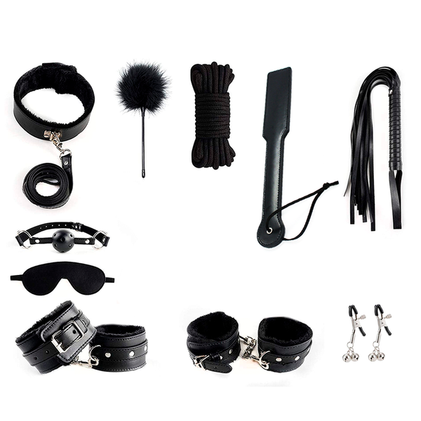 Bondage 10 Piezas Black - Sen Fantasy