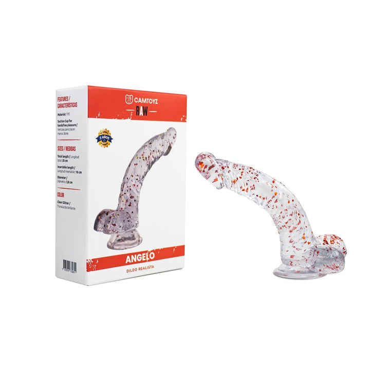 CamToyz Dildo Realista Raw Angelo Transparente - Sen Fantasy