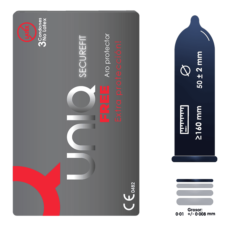 Condón Uniq Free x 3 Unidades - Sen Fantasy