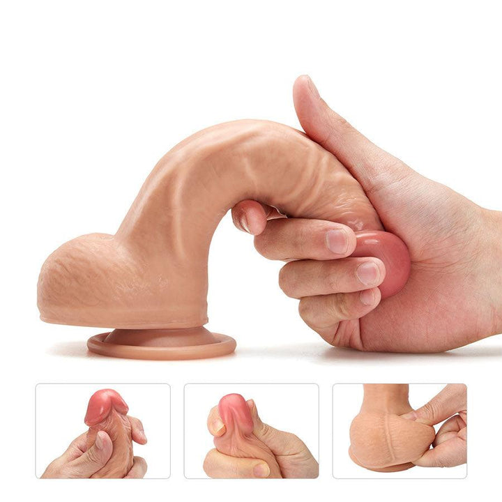 Dildo 8'' Dual Layered Silicone Flesh - Sen Fantasy