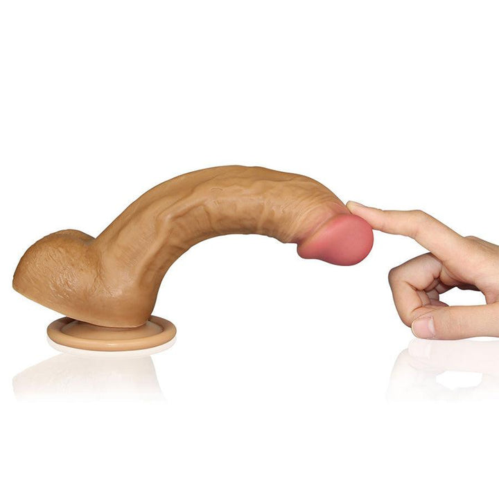 Dildo 8'' Dual Layered Silicone Flesh - Sen Fantasy