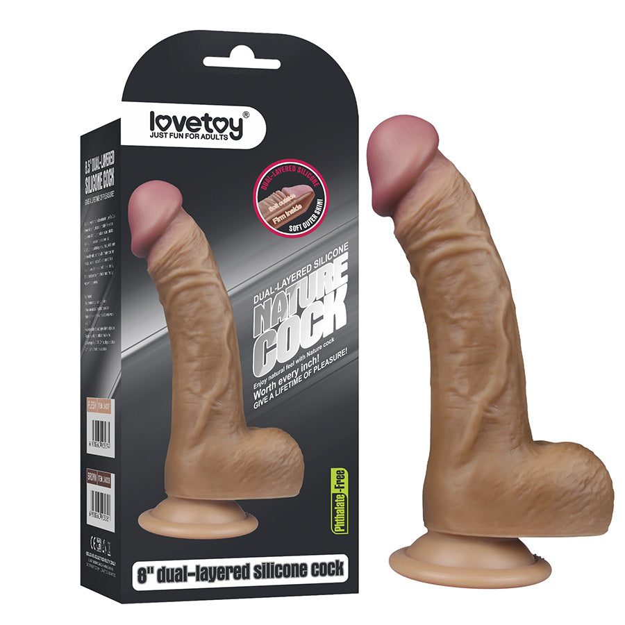 Dildo 8'' Layered Cock Brown - Sen Fantasy