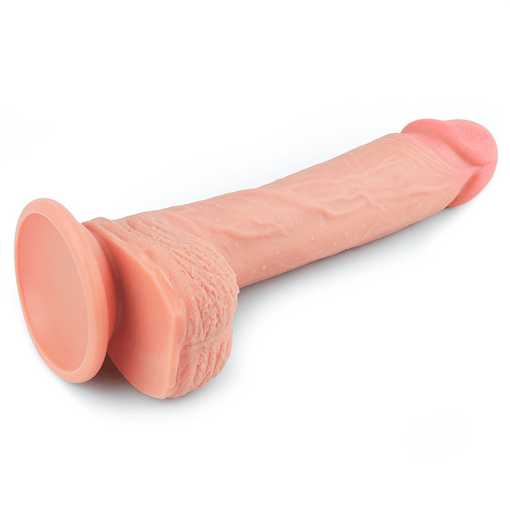 Dildo Dual Layered Platinum Silicone Flesh 8.5'' - Sen Fantasy