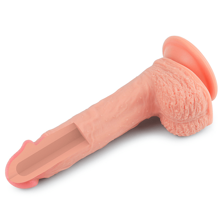 Dildo Dual Layered Platinum Silicone Flesh 8.5'' - Sen Fantasy