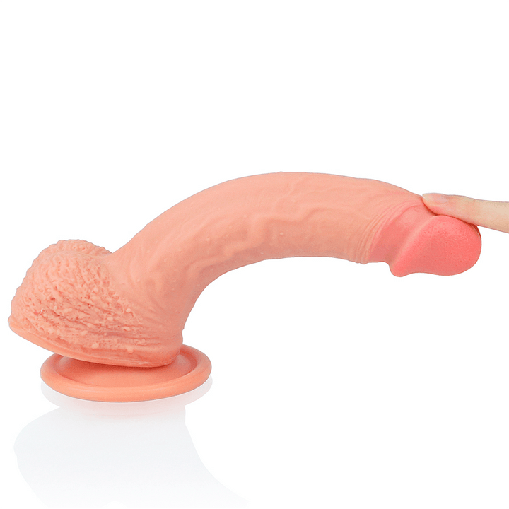 Dildo Dual Layered Platinum Silicone Flesh 8.5'' - Sen Fantasy