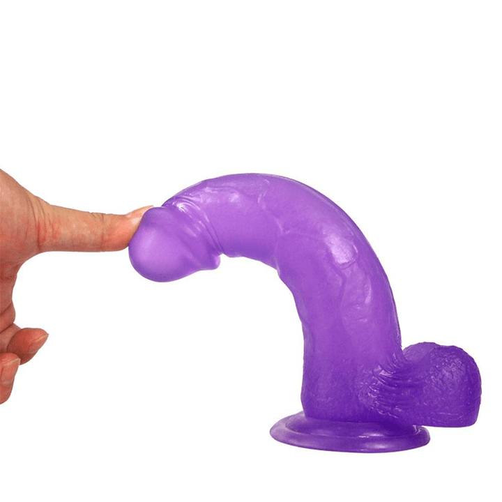 Dildo Jelly Studs Crystal 8'' Large Purple - Sen Fantasy