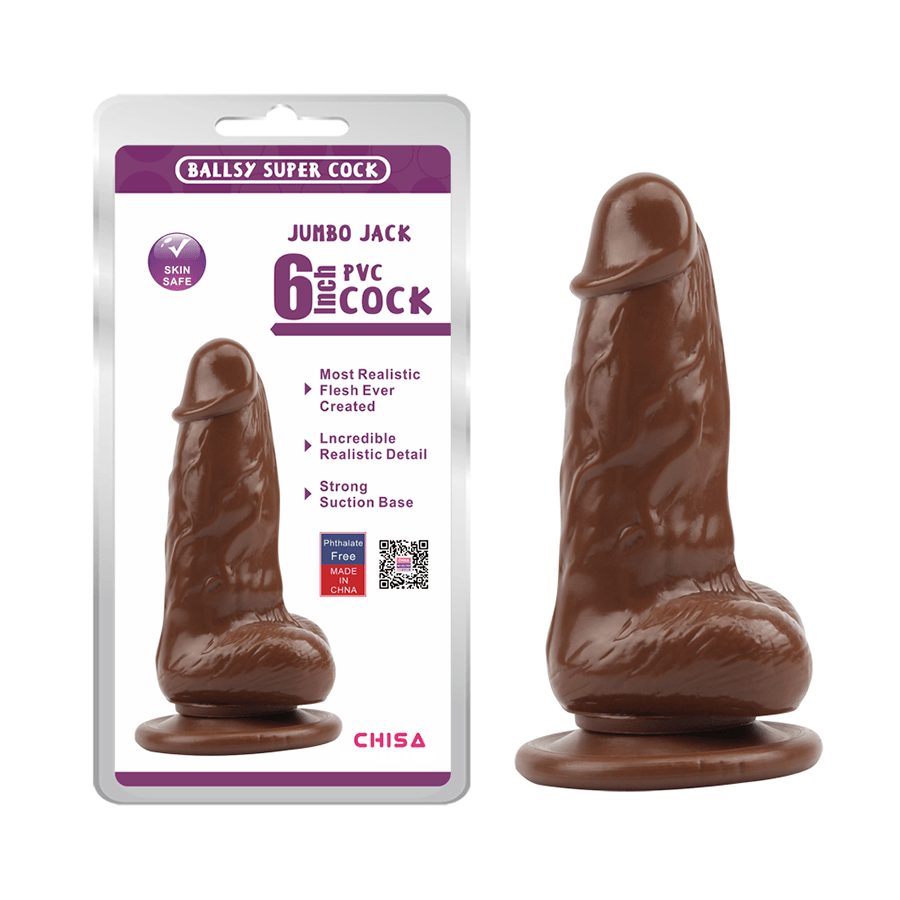 Dildo Jumbo Jack 6'' Brown - Sen Fantasy