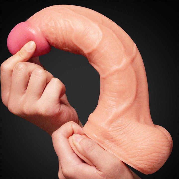Dildo Realista 10" Dual Layer Platinum Silicone Cock - Sen Fantasy