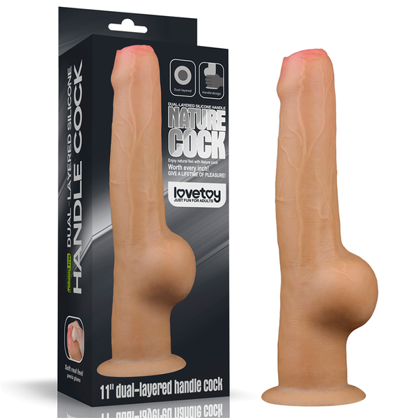 Dildo Realista 11'' Dual Layered Handle Cock - Sen Fantasy