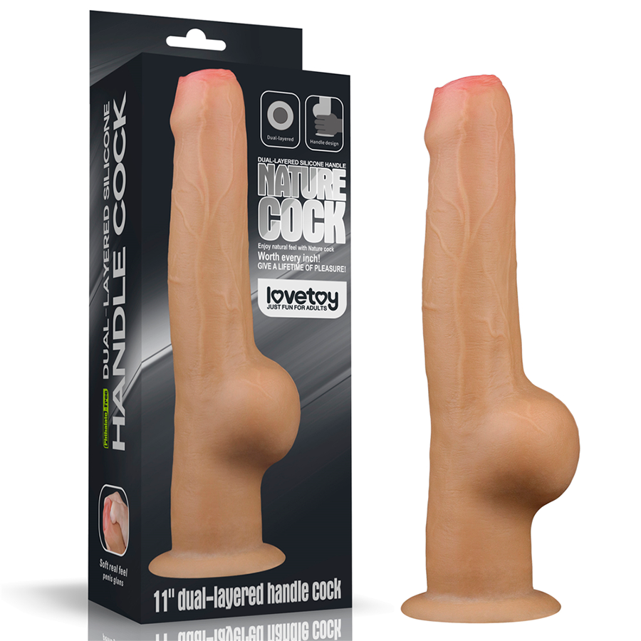 Dildo Realista 11'' Dual Layered Handle Cock - Sen Fantasy