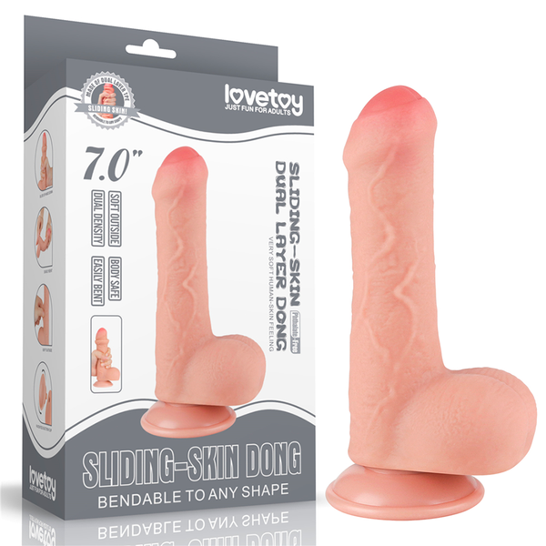Dildo Realista 7'' Sliding Skin Dual Layer Dong - Sen Fantasy