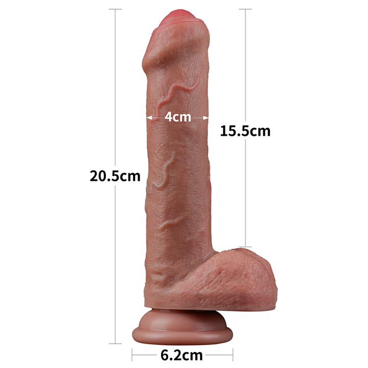Dildo Realista 8'' Dual Layered Silicone Cock - Sen Fantasy