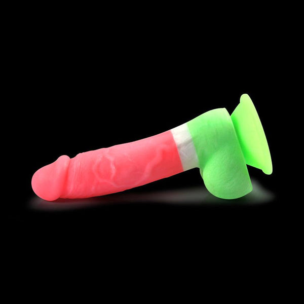 Dildo S-man Glow Pink And Green - Sen Fantasy