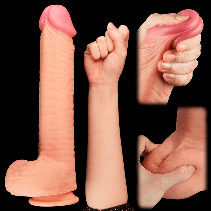 Dildo Silicones 12" Dual Layered Platinum Cock - Sen Fantasy