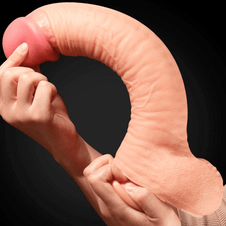 Dildo Silicones 12" Dual Layered Platinum Cock - Sen Fantasy