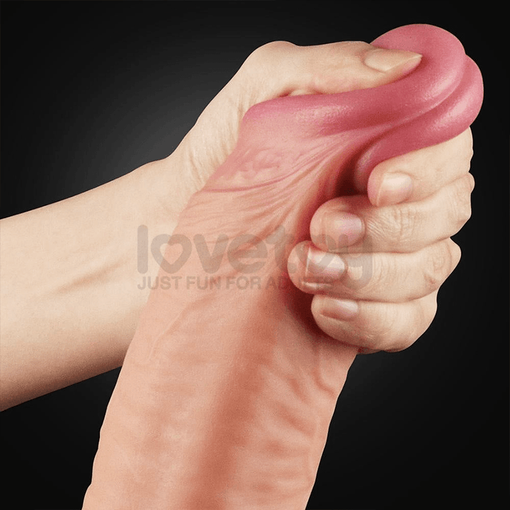 Dildo Silicones 12" Dual Layered Platinum Cock - Sen Fantasy