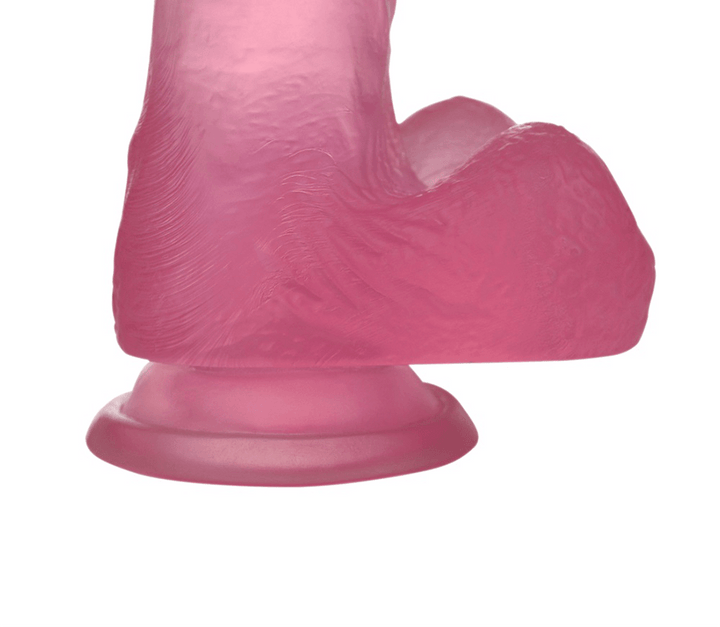 Dildo Small 6" Jelly Studs Crystal Pink - Sen Fantasy