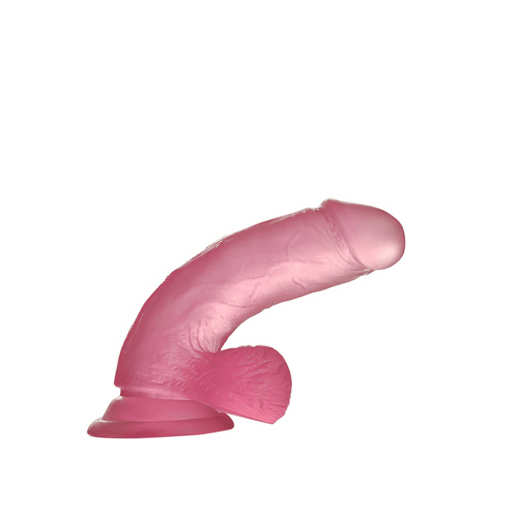 Dildo Small 6" Jelly Studs Crystal Pink - Sen Fantasy