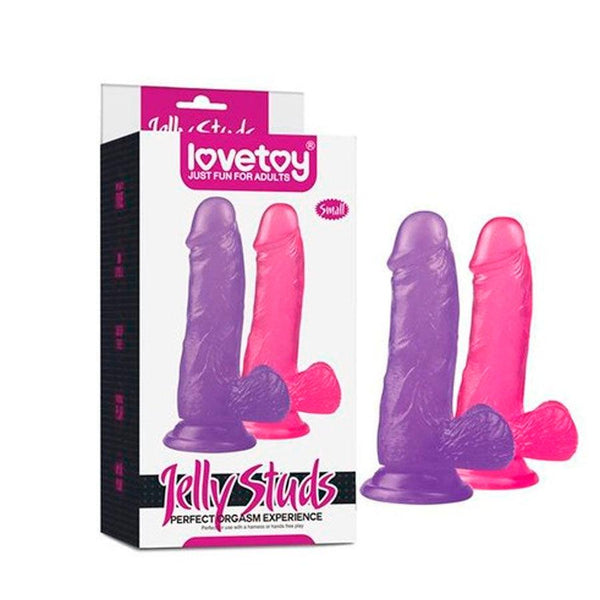 Dildo Small 6" Jelly Studs Crystal Pink - Sen Fantasy