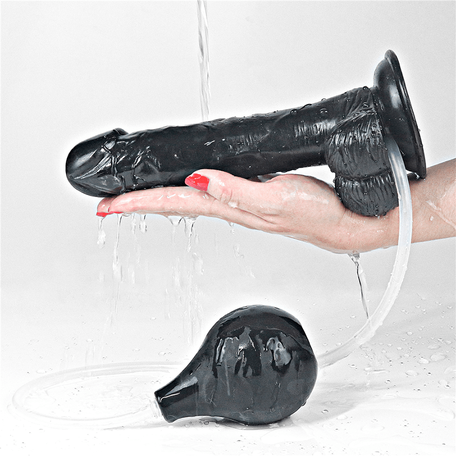 Dildo Squirt Extreme 10'' Black - Sen Fantasy
