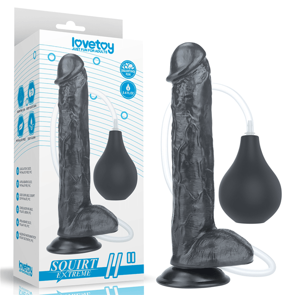 Dildo Squirt Extreme 11" Black - Sen Fantasy