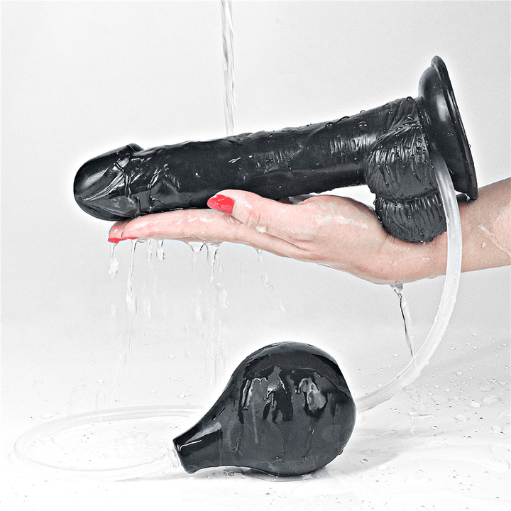 Dildo Squirt Extremo 9'' Black - Sen Fantasy