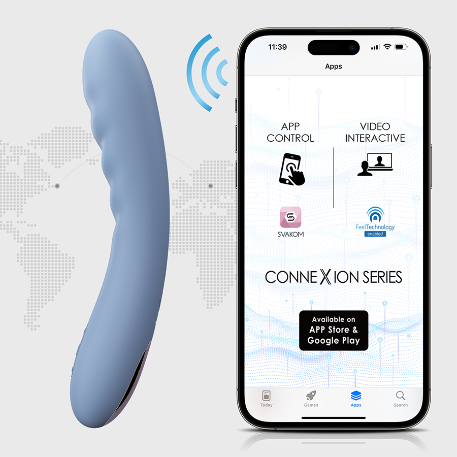 Vibrador para Punto G Ava NEO Azul Controlado por APP Global By Svakom